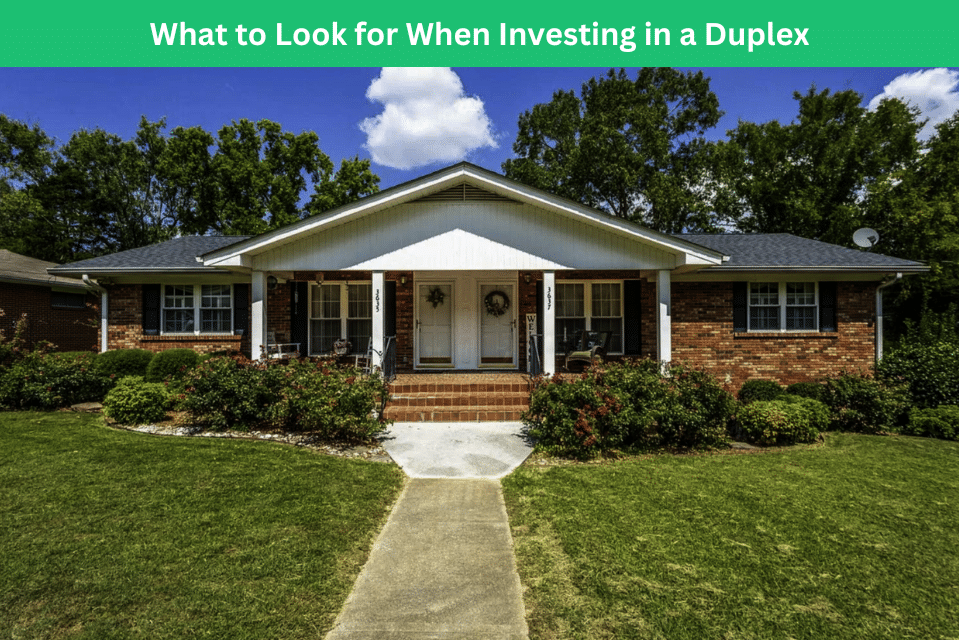 What to look for when investing in a Duplex.